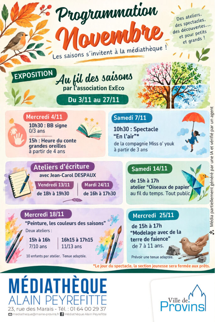 Agrandir l’affiche « Programmation de Novembre »